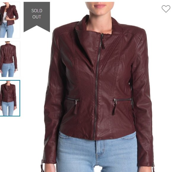 BLANKNYC faux leather jacket NWOT - Oxblood - Picture 6 of 6